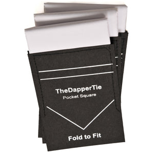 TheDapperTie - Men's Extra Thick Cotton Flat Pre Folded Pocket Square on Card Prefolded Pocket Squares TheDapperTie   