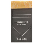 Load image into Gallery viewer, TheDapperTie - New Men&#39;s Paisley Flat Pre Folded Pocket Square on Card Prefolded Pocket Squares TheDapperTie Gold Regular 
