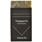 Load image into Gallery viewer, TheDapperTie - New Men&#39;s Paisley Flat Pre Folded Pocket Square on Card Prefolded Pocket Squares TheDapperTie Gold &amp; Navy Blue Regular 
