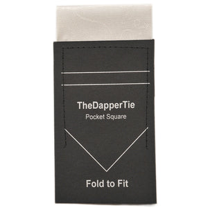 TheDapperTie - New Men's Paisley Flat Pre Folded Pocket Square on Card Prefolded Pocket Squares TheDapperTie Ivory Regular 