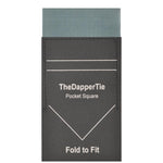 Load image into Gallery viewer, TheDapperTie - Men&#39;s Solid Color Satin Flat Pre Folded Pocket Square on Card Prefolded Pocket Squares TheDapperTie Gray Regular 
