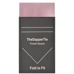 Load image into Gallery viewer, TheDapperTie - Men&#39;s Solid Color Satin Flat Pre Folded Pocket Square on Card Prefolded Pocket Squares TheDapperTie Light Pink Regular 
