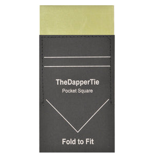 TheDapperTie - Men's Solid Color Satin Flat Pre Folded Pocket Square on Card Prefolded Pocket Squares TheDapperTie Sage Regular 