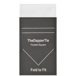 Load image into Gallery viewer, TheDapperTie - Men&#39;s Solid Color Satin Flat Pre Folded Pocket Square on Card Prefolded Pocket Squares TheDapperTie White Regular 
