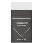 Load image into Gallery viewer, TheDapperTie - Men&#39;s Solid Color Satin Flat Pre Folded Pocket Square on Card Prefolded Pocket Squares TheDapperTie White Regular 
