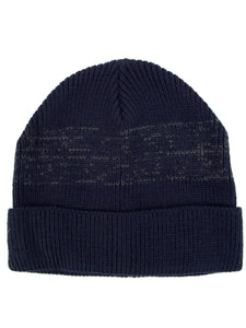 Men's Navy Acrylic Knit Scarf and Hat Set Winter Set Umo Lorenzo   