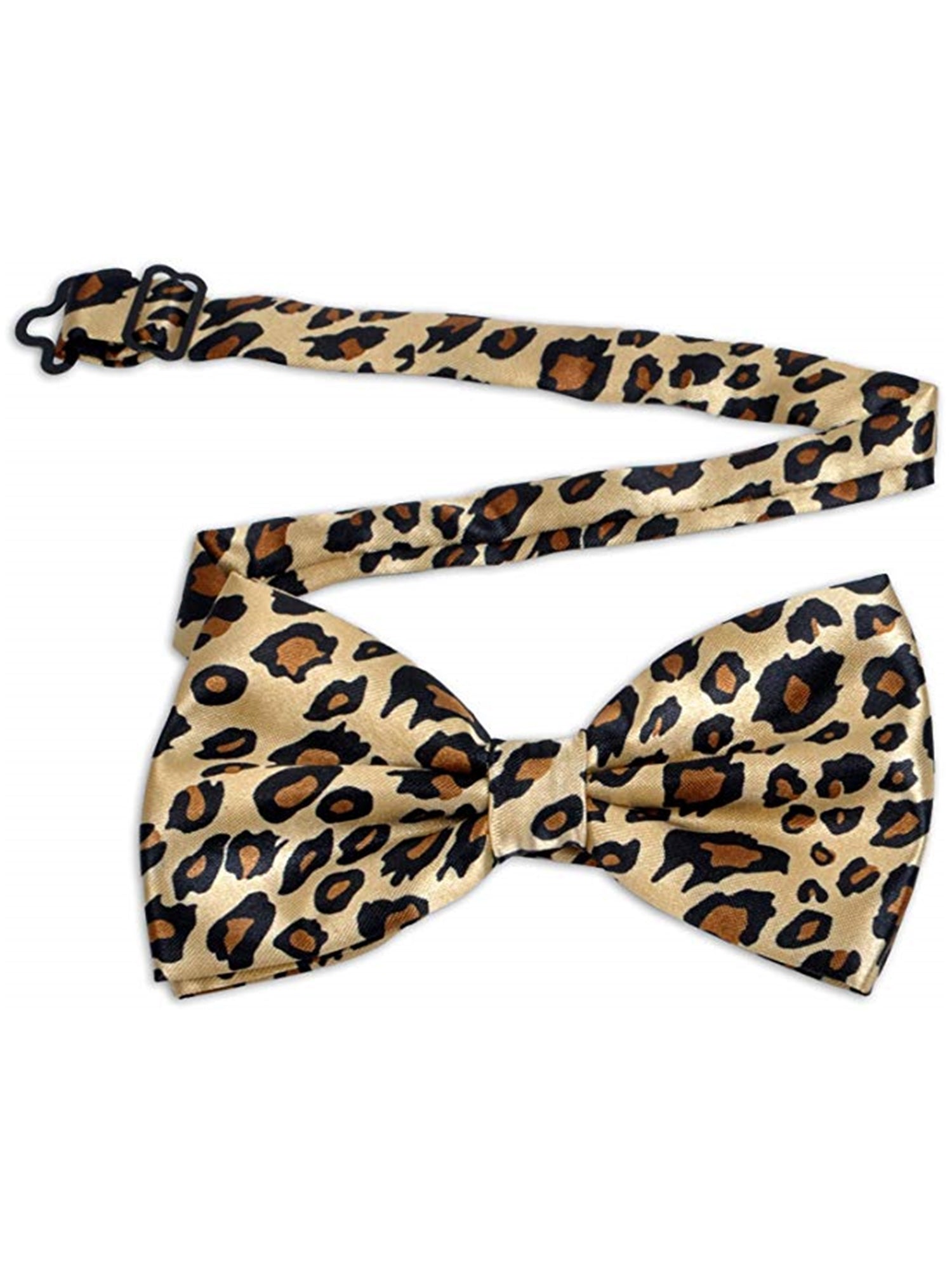 Men's Brown Leopard Print Adjustable Banded  Bow Tie - NFB10005 Bow Tie TheDapperTie Brown Regular 