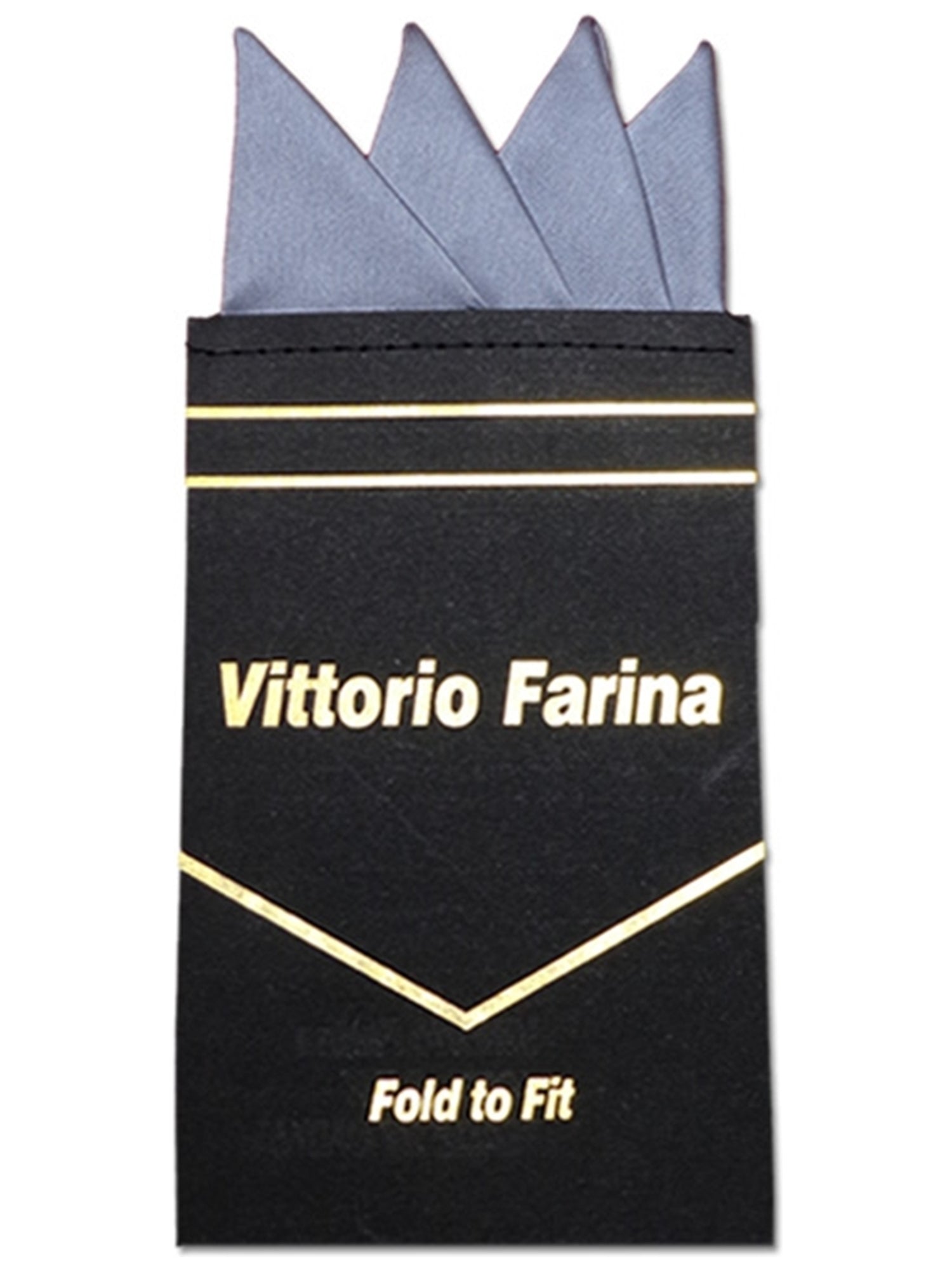Men's Solid Color 4 Point Pre Folded Silk Pocket Squares on Card Prefolded Pocket Squares TheDapperTie Light Grey Silver Regular 