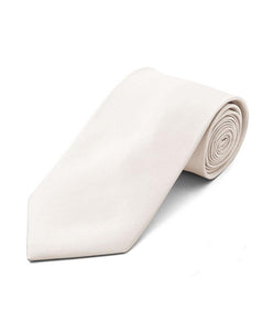 Men's Classic Solid Color Wedding Neck Tie Neck Tie TheDapperTie Off White Regular 