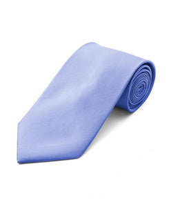 Men's Classic Solid Color Wedding Neck Tie Neck Tie TheDapperTie Light Blue Regular 