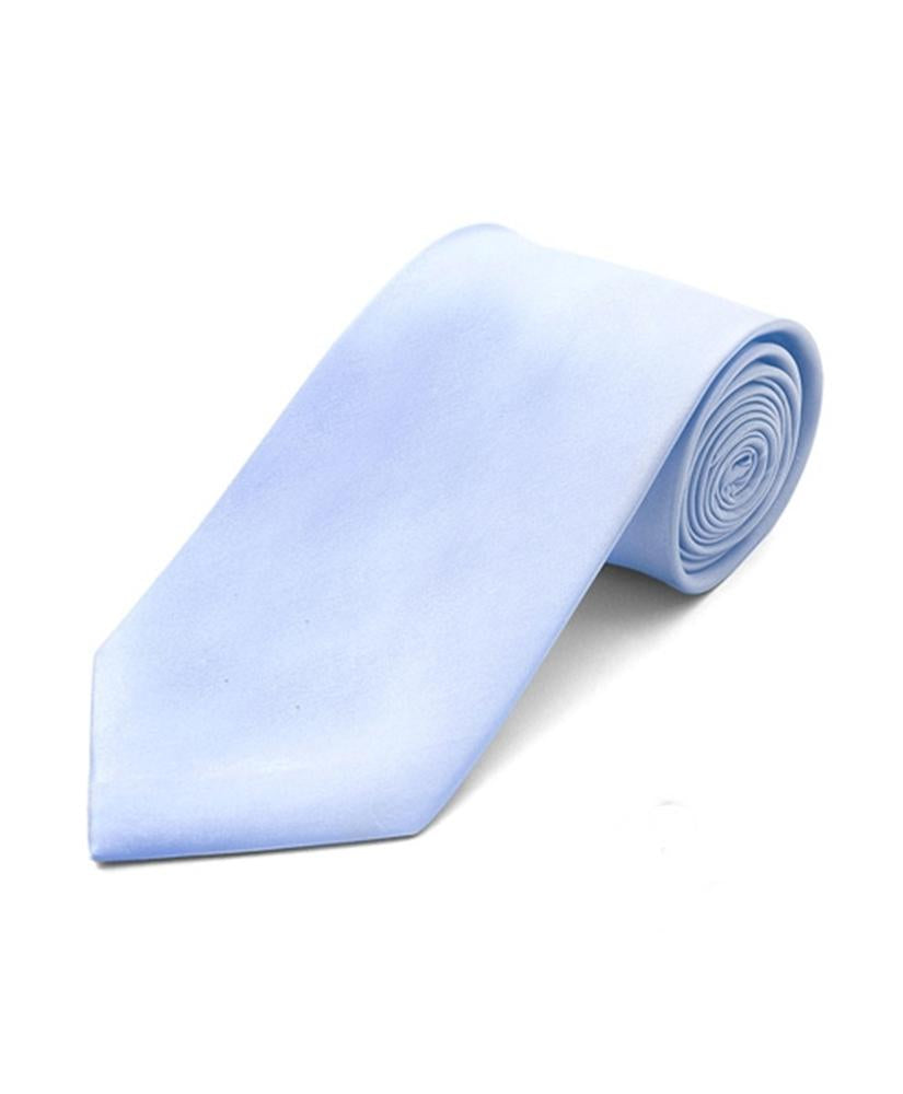 Men's Classic Solid Color Wedding Neck Tie Neck Tie TheDapperTie Sky Blue Regular 