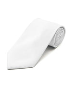 Load image into Gallery viewer, Men&#39;s Classic Solid Color Wedding Neck Tie Neck Tie TheDapperTie White Regular 
