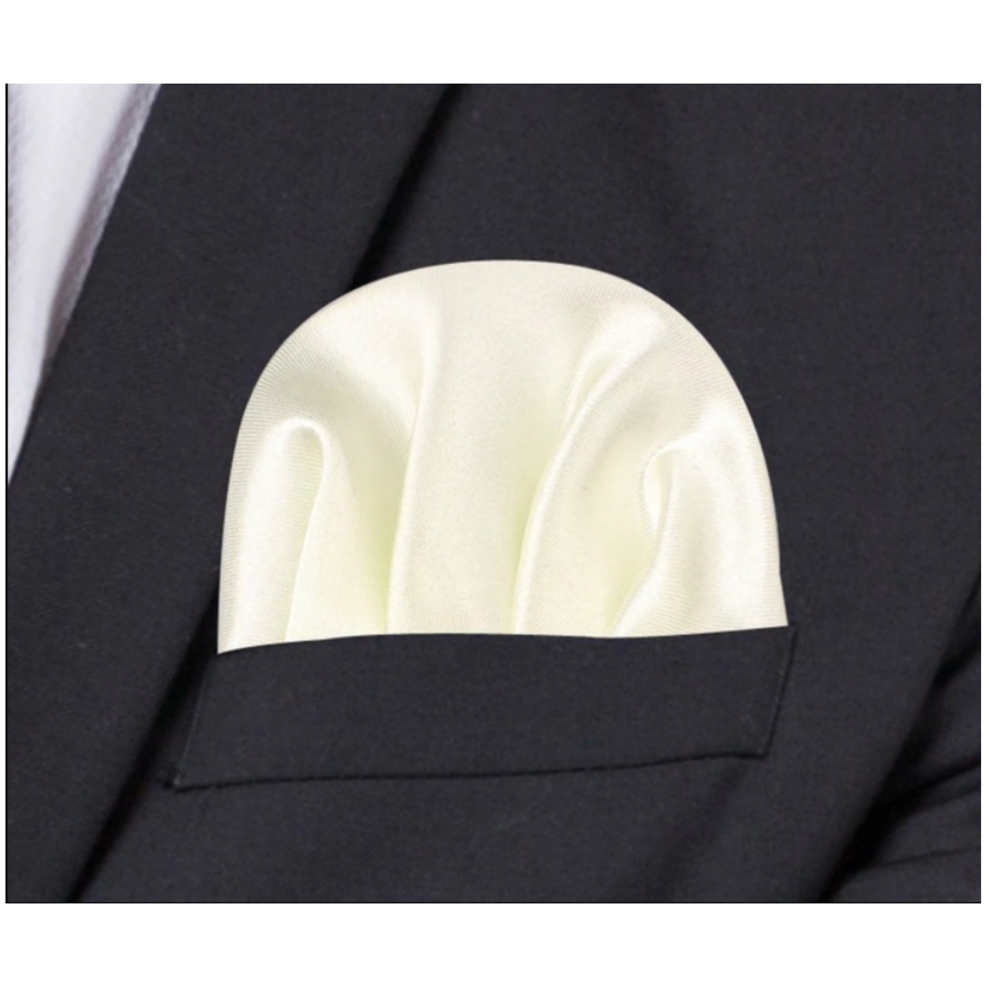 Men's Solid Color Puff Style Pre Folded Pocket Square on Card Prefolded Pocket Squares TheDapperTie   