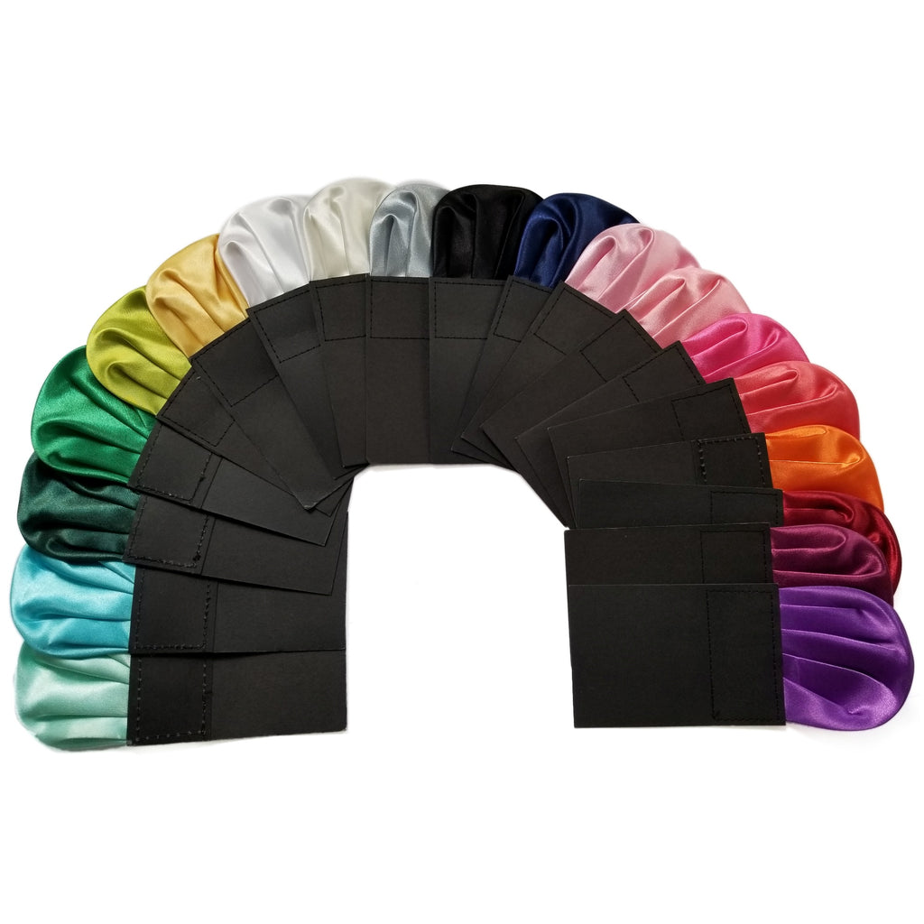 Men's Solid Color Puff Style Pre Folded Pocket Square on Card Prefolded Pocket Squares TheDapperTie   