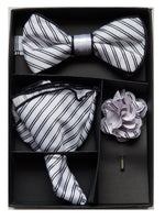 Load image into Gallery viewer, Collection Of Men&#39;s Bow Tie with matching Hanky and Lapel Flower Bow Tie Set TheDapperTie   

