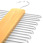 Load image into Gallery viewer, Natural Wooden Tie Rack For 20 Ties Neck Tie DapperWorld   
